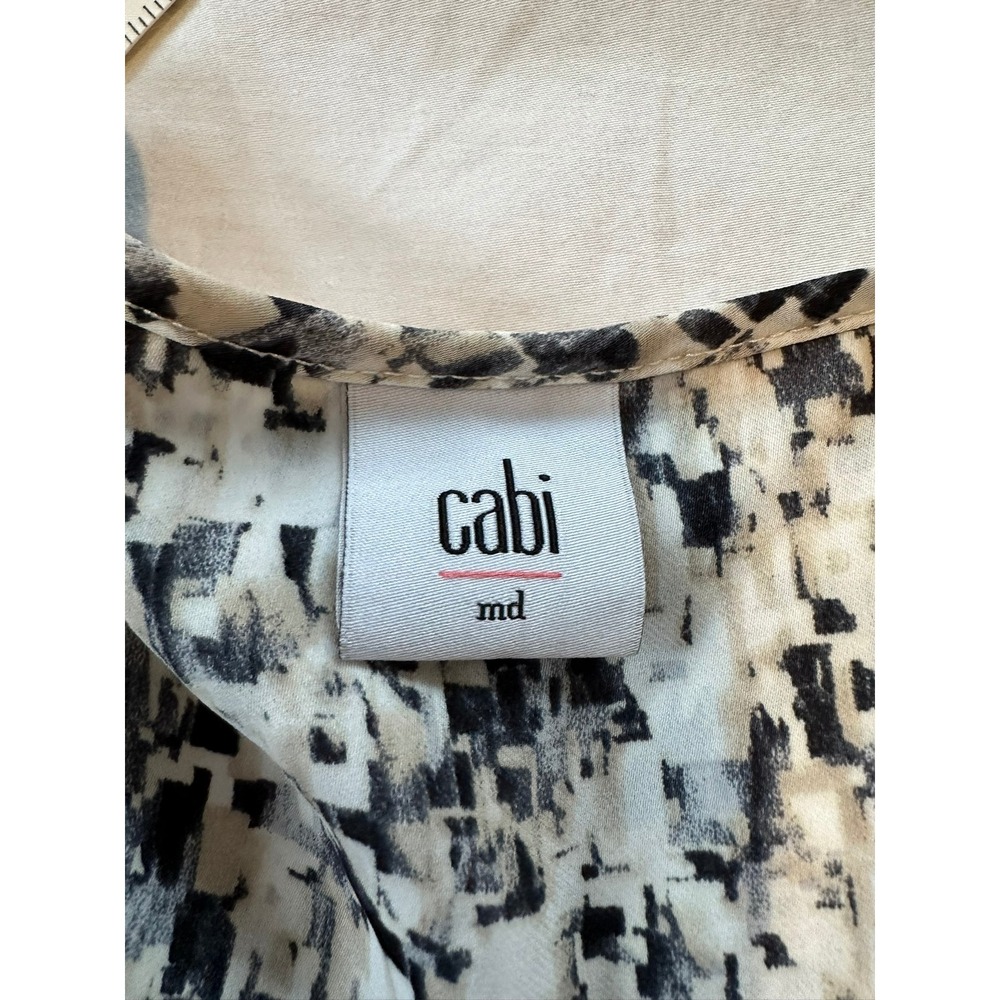 Cabi, Medium,‎ Abstract Print Long Sleeve Button Opening Blouse - Picture 3 of 6